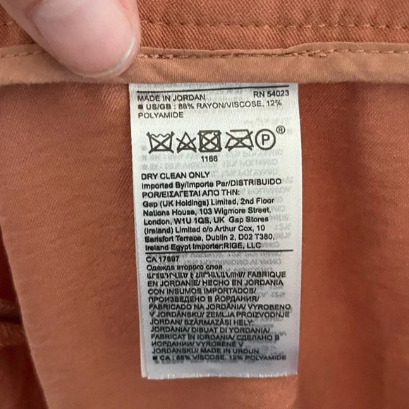 Banana Republic Shorts Women's 16 Terracotta Orange Pleated Summer Boho - Picture 8 of 10